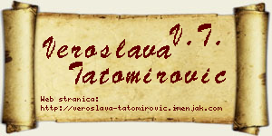 Veroslava Tatomirović vizit kartica